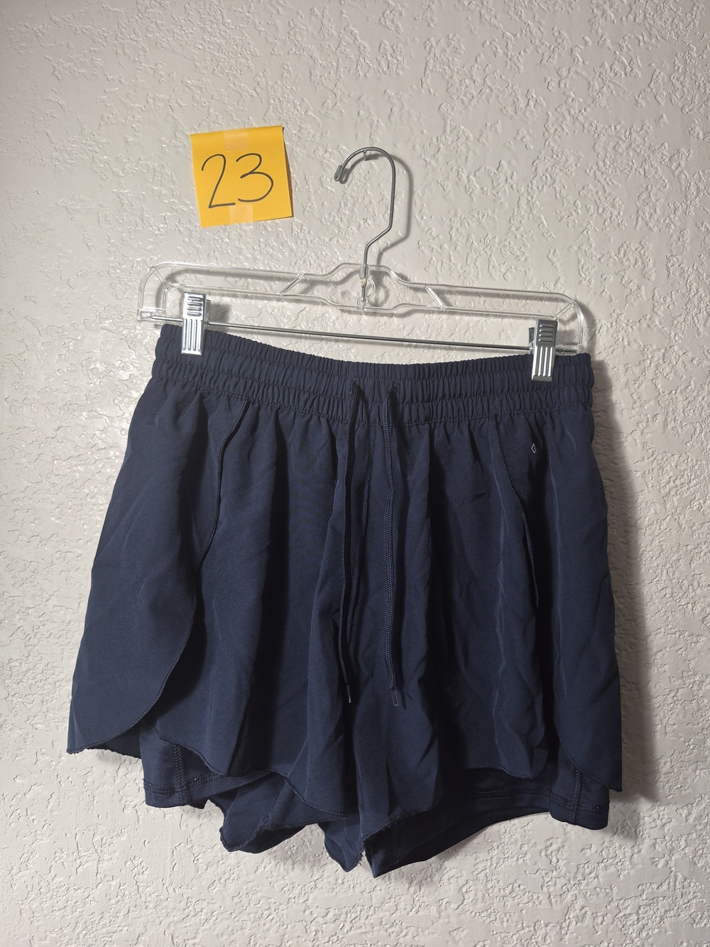 Women's Navy Athletic Shorts with Elastic Drawstring Waist